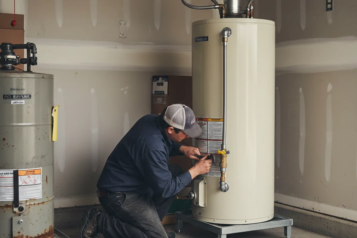Water heater and shutoff valve replacement in Libertytown